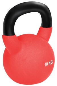 HOMCOM Soft Kettlebell, 10kg Kettle Bell with Non-Slip Handle for Home Gym Weight Lifting and Strength Training, Red