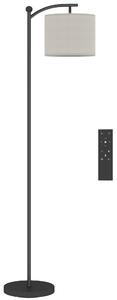 HOMCOM LED Floor Lamp, Stepless Dimmable Reading Standing Lamp with Magnetic Remote Control and 11 Colours Temperature & 11 Brightness Levels, 60 Min Timer for Living Room, Bedroom, Office, Black