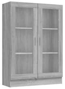 Vitrine Cabinet Grey Sonoma 82.5x30.5x115 cm Engineered Wood