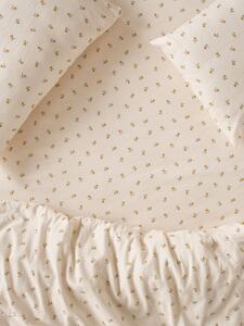 Honey Posy Bud Linen Blend Fitted Sheet | Double | Piglet in Bed