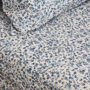Blue Mini Meadow Cotton Fitted Sheet | King | Piglet in Bed