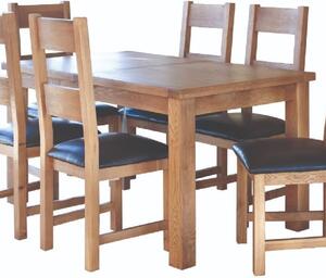 Hewitt Large Wooden Extending Dining Table In Oak