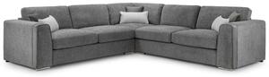 Newkirk Fabric Large Corner Sofa In Grey