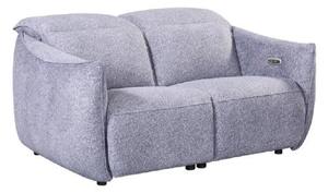 Leiria Fabric Recliner 2 Seater Sofa In Grey