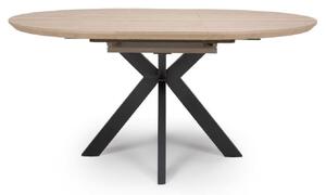 Malone Wooden Extending Round Dining Table In Oak