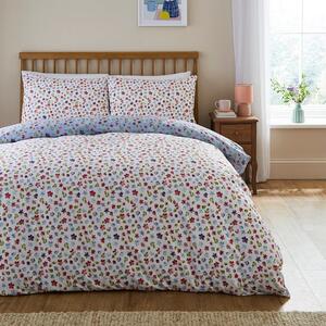 Hazel Floral Polycotton Duvet Cover & Pillowcase Set