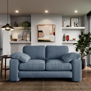 Magnus Soft Textured Chenille 2 Seater Sofa Soft Textured Chenille Petrol Blue