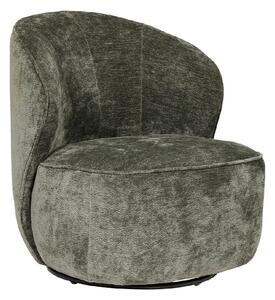 Elkhart Velvet Swivel Accent Chair In Green