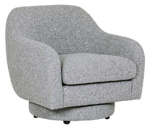 Santiago Fabric Swivel Accent Chair In Grey