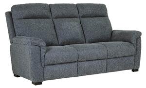 Baraboo Fabric 3 Seater Sofa With Black Legs In Azul