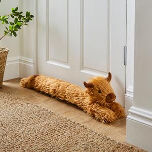 Henry Highland Cow Draught Excluder Brown