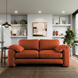 Magnus Vintage Soft Chenille 3 Seater Sofa Vintage Chenille Orange Umber