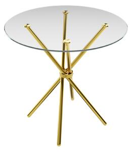 Casa Glass Top Dining Table Gold