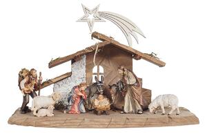 Tyrolean Nativity scene with comet and 8 figurines RA