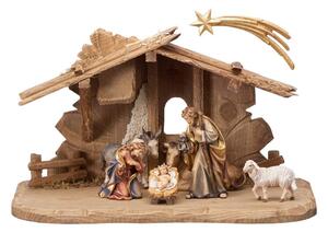 Tyrolean Nativity scene with 8 figurines RA