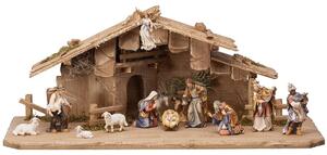 Nativity scene MA with 13 figures and Stable Holy Night