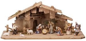 Nativity scene MA with 12 figures and Stable Holy Night