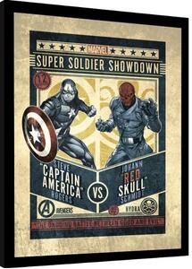 Framed poster Marvel Comics - Captain America vs Red Skull