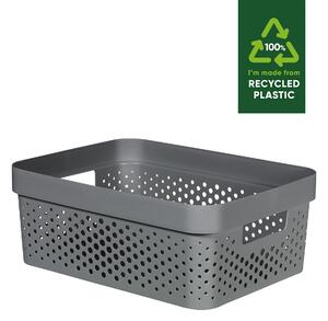 Curver Infinity Recycled Plastic 11L Storage Basket Grey