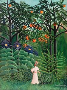 Fine Art Print Walking in the Exotic Forest - Henri Rousseau, (30 x 40 cm)