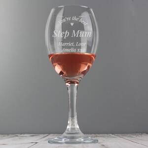 Personalised You Are The Best Wine Glass Clear