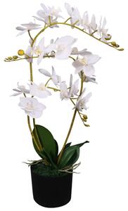 Artificial Orchid Plant with Pot 65 cm White