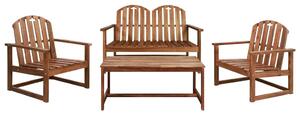4 Piece Outdoor Lounge Set Solid Acacia Wood