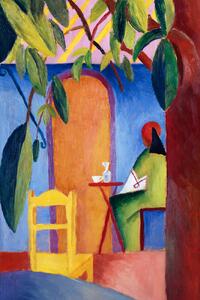 Fine Art Print Turkish Cafe No.2 (Abstract Bistro Painting) - August Macke, (26.7 x 40 cm)