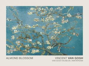 Fine Art Print Almond Blossom (Museum Vintage Blue Floral) - Vincent van Gogh, (40 x 30 cm)