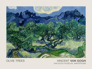 Fine Art Print Olive Trees (Museum Vintage Abstract Landscape) - Vincent van Gogh, (40 x 30 cm)
