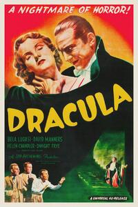 Fine Art Print Dracula (Vintage Cinema / Retro Movie Theatre Poster / Horror & Sci-Fi), (26.7 x 40 cm)