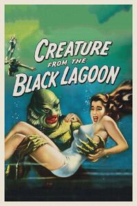 Fine Art Print Creature from the Black Lagoon (Vintage Cinema / Retro Movie Theatre Poster / Horror & Sci-Fi), (26.7 x 40 cm)