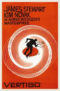 Fine Art Print Vertigo, Alfred Hitchcock (Vintage Cinema / Retro Movie Theatre Poster / Iconic Film Advert), (26.7 x 40 cm)
