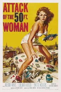 Fine Art Print Attack of the 50ft Woman (Vintage Cinema / Retro Movie Theatre Poster / Horror & Sci-Fi), (26.7 x 40 cm)