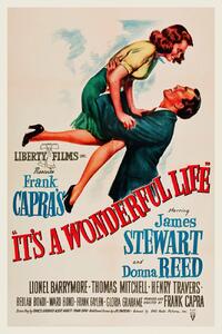 Fine Art Print It's a Wonderful Life (Vintage Cinema / Retro Movie Theatre Poster / Iconic Film Advert), (26.7 x 40 cm)
