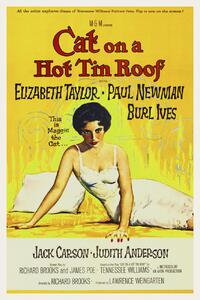 Fine Art Print Cat on a Hot Tin Roof / Elizabeth Taylor (Retro Cinema), (26.7 x 40 cm)
