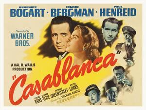 Fine Art Print Casablanca (Vintage Cinema / Retro Theatre Poster), (40 x 30 cm)