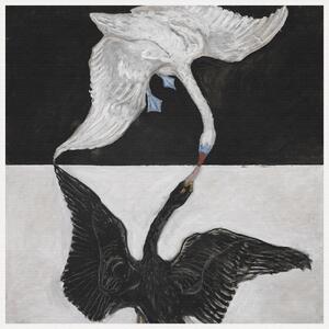 Fine Art Print The Swan No.1 (Black & White) - Hilma af Klint, (40 x 40 cm)