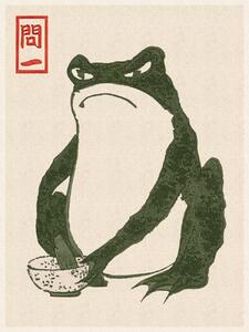 Fine Art Print Japanese Grumpy Toad (Frog Print 3) - Matsumoto Hoji, (30 x 40 cm)