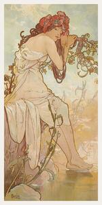 Fine Art Print The Seasons: Summer (Art Nouveau Portrait) - Alphonse Mucha, (20 x 40 cm)