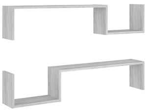 Wall Shelves 2 pcs Grey Sonoma 100x15x20 cm Engineered Wood
