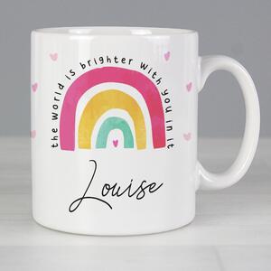 Personalised You Make The World Brighter Mug White