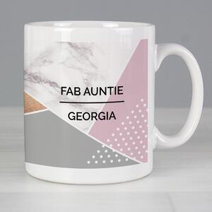 Personalised Geometric Mug White