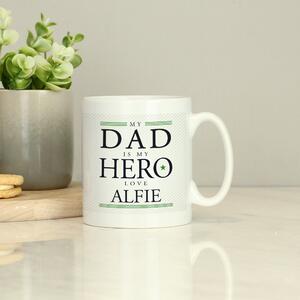 Personalised My Dad is My Hero Mug White