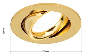 ORION Choice recessed spotlight aluminium pivotable gold
