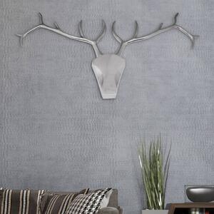 Deer Head Decoration Wall-Mounted Aluminium Silver