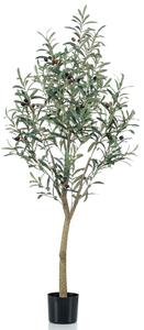 Emerald Artificial Olive Tree 140 cm in Plastic Pot