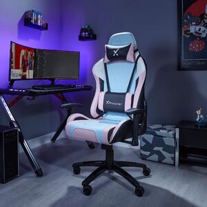 X Rocker Agility Sport Office Gaming Chair Bubblegum Blue