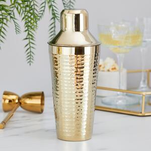 Gold Hammered Cocktail Shaker Gold
