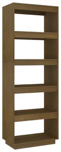 Book Cabinet/Room Divider Honey Brown 60x35x167 cm Solid Pinewood